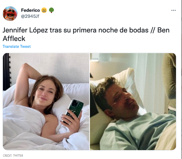 Los divertidos memes de Ben Affleck en su luna de miel con Jennifer López