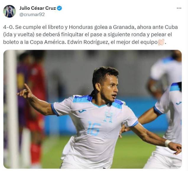 Elogios a Edwin y Rueda, llamados a la calma y alegría por el triunfo: así reacciona la prensa de Honduras tras la goleada ante Granada