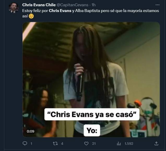 La boda de Chris Evans y Alba Baptista crea ola de memes en las redes sociales