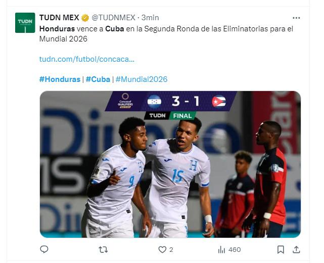 Así reaccionan medios nacionales e internacionales tras triunfo de Honduras ante Cuba