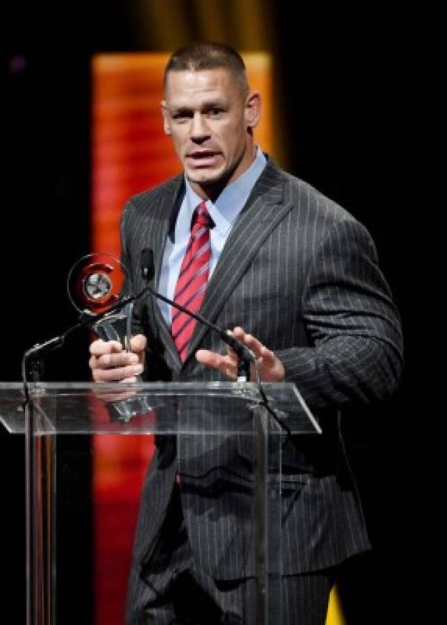 LAS VEGAS, NV - MARCH 30: Professional wrestler and actor John Cena accepts the Action Star of the Year Award during the CinemaCon Big Screen Achievement Awards brought to you by the Coca-Cola Company at The Colosseum at Caesars Palace during CinemaCon, the official convention of the National Association of Theatre Owners, on March 30, 2017 in Las Vegas, Nevada. (Photo by Ethan Miller/Getty Images for CinemaCon)