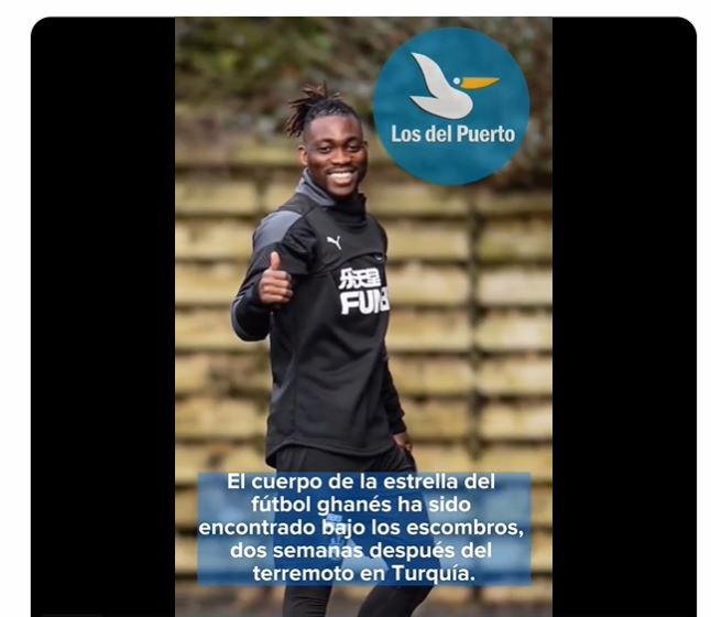 Minutos de silencio y homenaje, el mundo dice adiós a Christian Atsu hallado muerto tras sismo