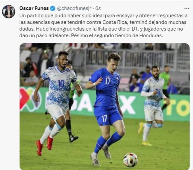 Lo que dicen los periodistas tras derrota de Honduras ante Islandia