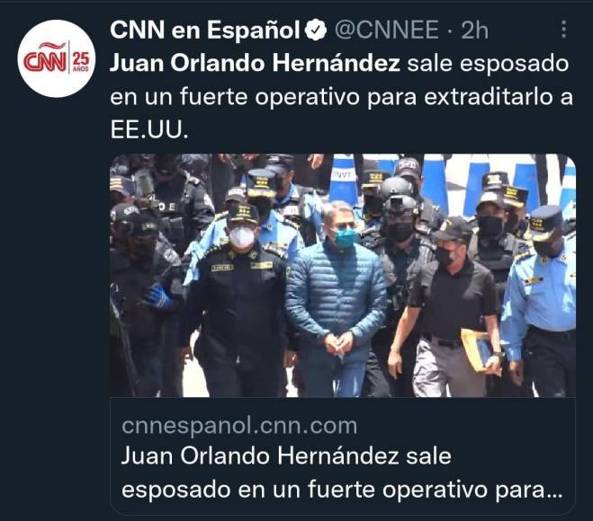 Así informó el mundo sobre la extradición de Juan Orlando Hernández a EEUU