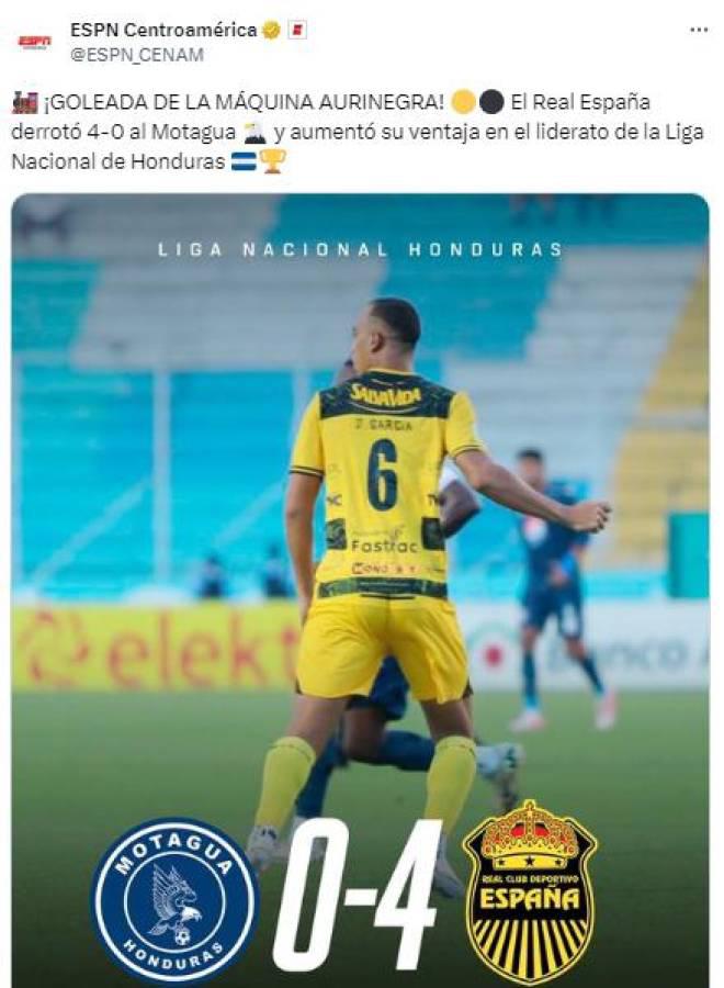 Prensa se rinde ante Real España tras golear a Motagua y esto dicen de Diego Vazquez