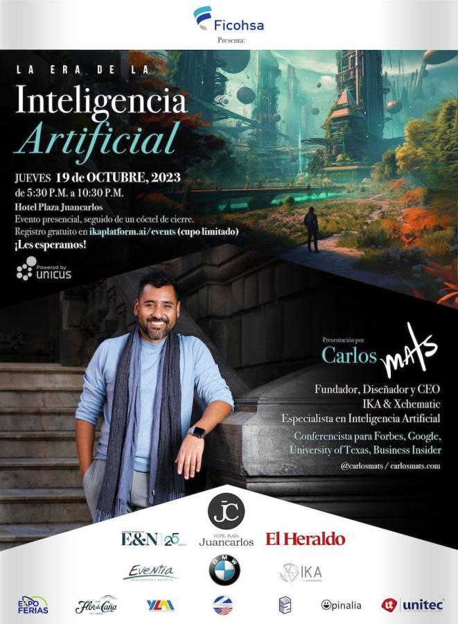 Carlos Mats, un conferencista tecnológico, artista, diseñador y videógrafo de renombre internacional, será el orador principal de la conferencia.