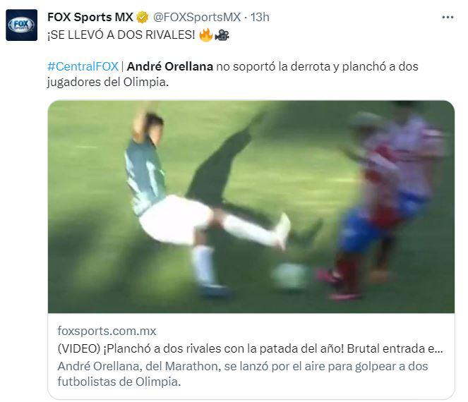 ”¿La entrada más salvaje?”, “Era más que roja”: Prensa internacional reacciona a la dura falta de André Orellana