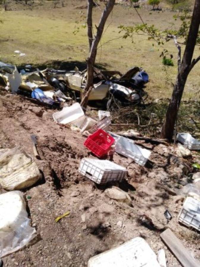 Una persona muerta deja volcamiento de un furgón en Choluteca