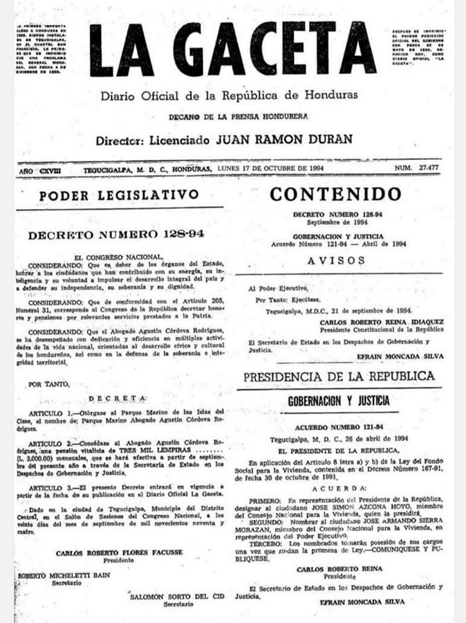 La Gaceta del 17 de octubre de 1994.