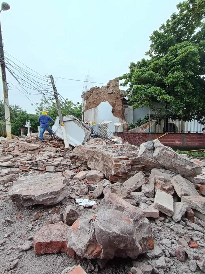 Así quedó iglesia La Merced de Choluteca, tras colapso de su campanario