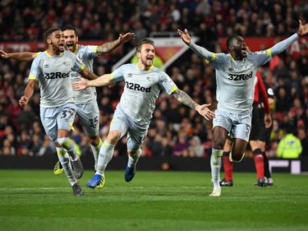 ¡HISTÓRICO PARA EL DERBY COUNTY! El equipo de Lampard eliminó al Manchester United en Old Trafford. Foto: Twitter