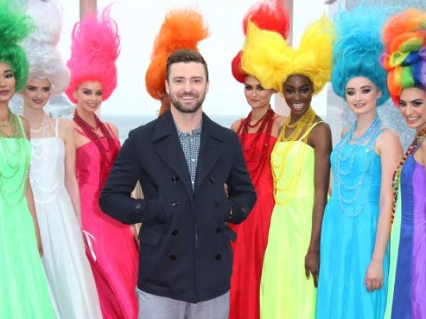 Justin Timberlake posa en el photocall de Trolls durante la 69 edición de Cannes.