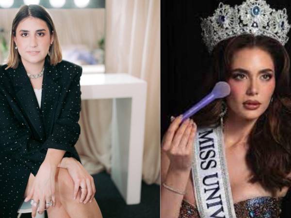 La directora de Comunicación y Marketing Global de Seytú, Kenya Vergara, explica las bondades del maquillaje mexicano que utilizan las reinas de belleza durante el certamen Miss Universo 2024.