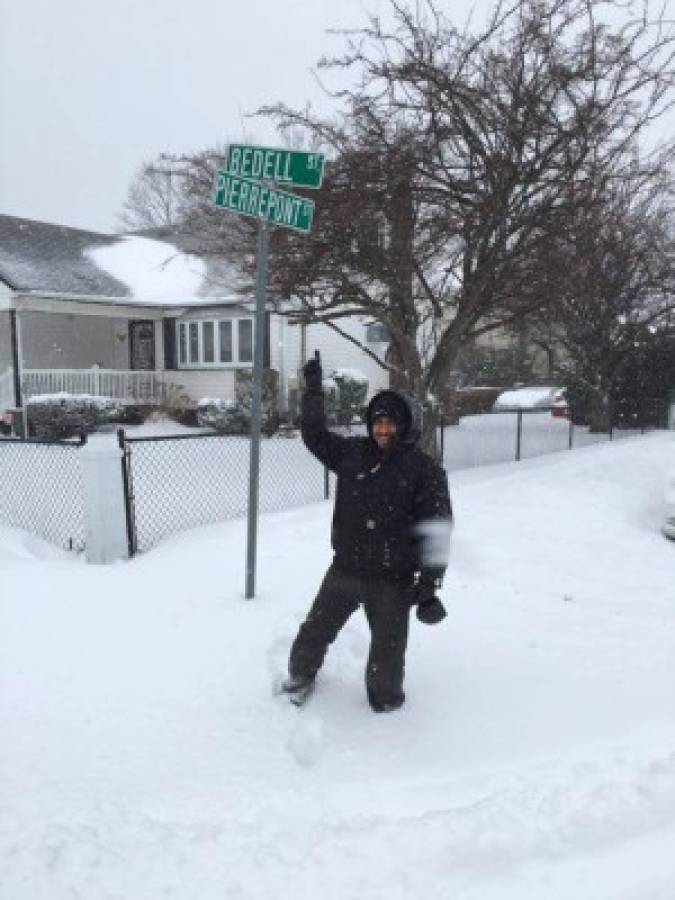 FOTOS: Así viven los hondureños la nevada en Estados Unidos