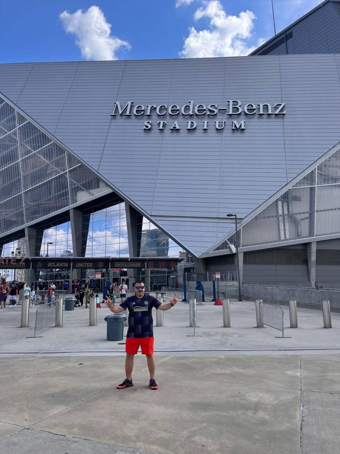 De visita al estadio Mercedez-Benz en la ciudad de Atlanta Georgia, Estados Unidos.