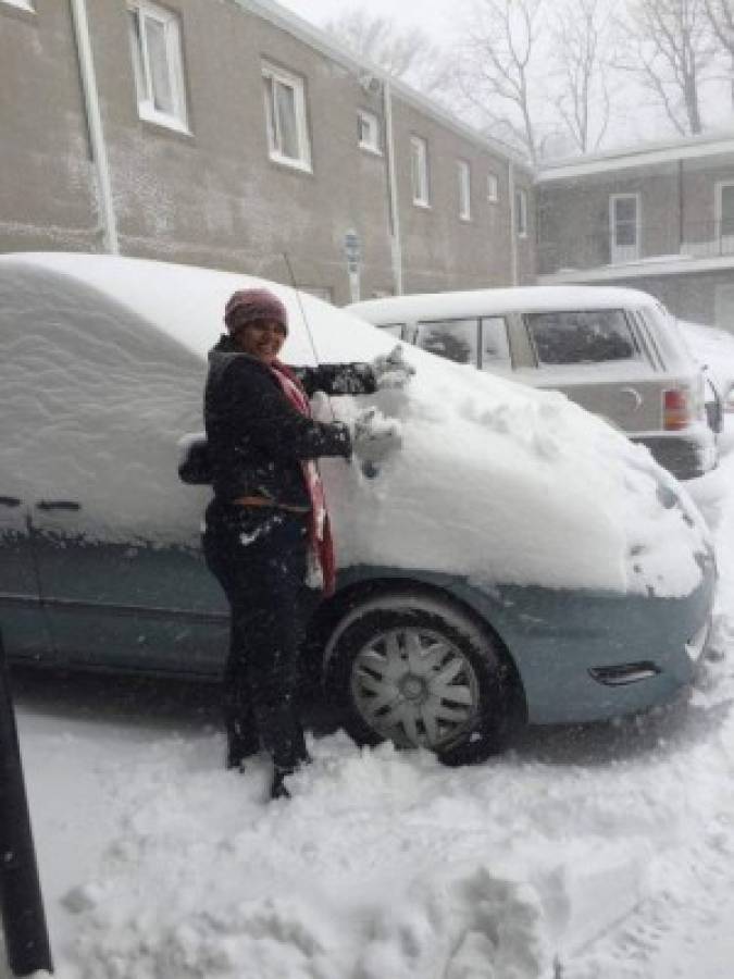 FOTOS: Así viven los hondureños la nevada en Estados Unidos