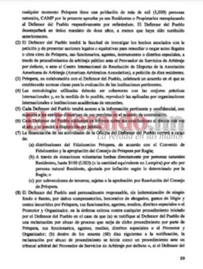 La oficia velará por los derechos humanos de sus residentes.