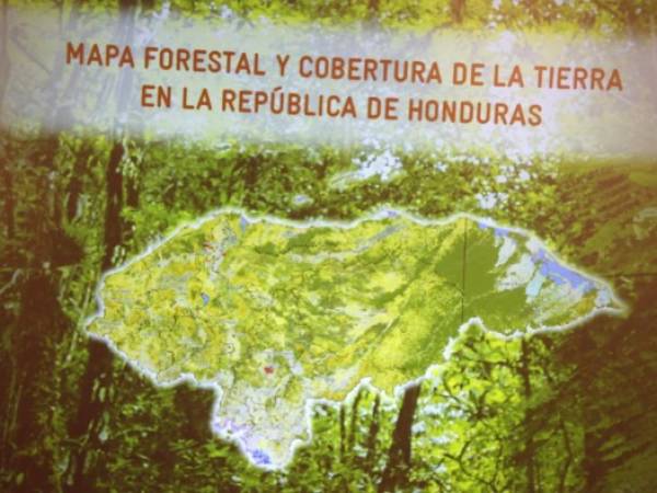 'Mapa Forestal y cobertura de la tierra en Honduras'.