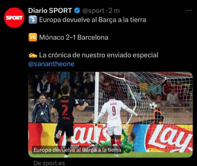 “Miedo en Champions”: así reaccionó la prensa tras derrota de Barcelona ante Mónaco