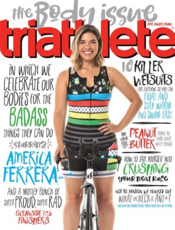 Portada de la revista Triathleteen su edición de julio, que protagoniza la hondureña.