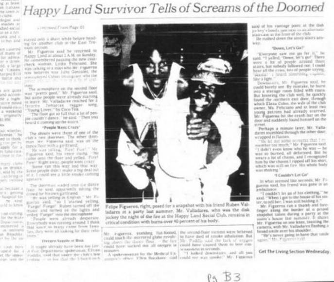 Se cumplen 32 años del horror de Happy Land, la peor tragedia de hondureños en EE UU (Fotos)