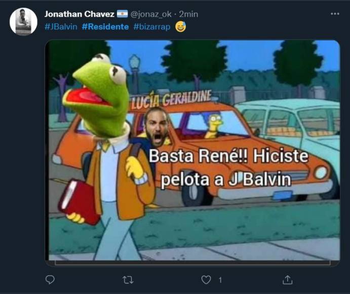 Destrozan con memes a J Balvin tras sesión musical de Residente