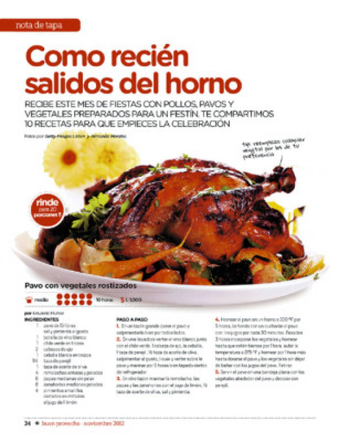 Buen Provecho y su especial al horno