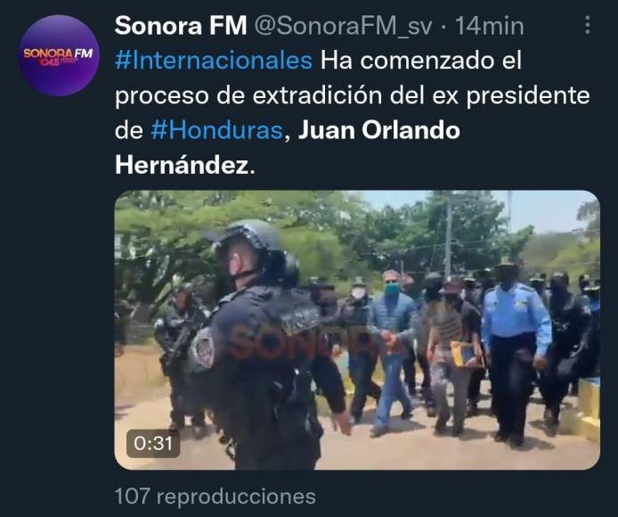 Así informó el mundo sobre la extradición de Juan Orlando Hernández a EEUU