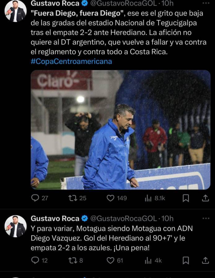 “Fuera Diego”: así reaccionó la prensa tras empate de Motagua-Herediano