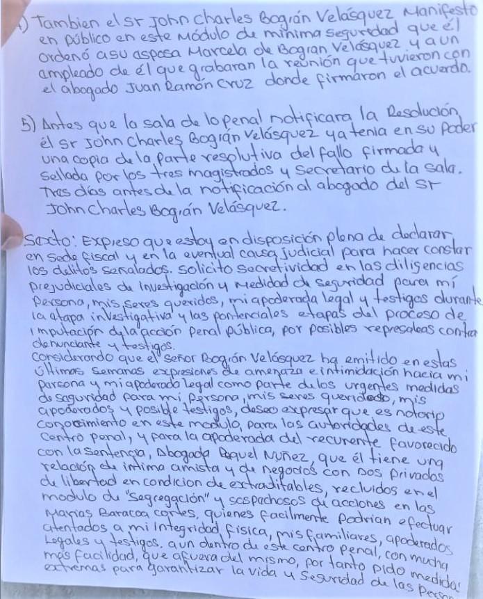 Carta íntegra donde Ramón Bertetty denuncia a magistrados por recibir coimas