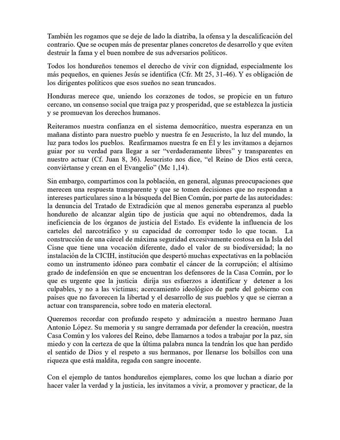 Conferencia Episcopal preocupada por elecciones, la CICIH y extradición