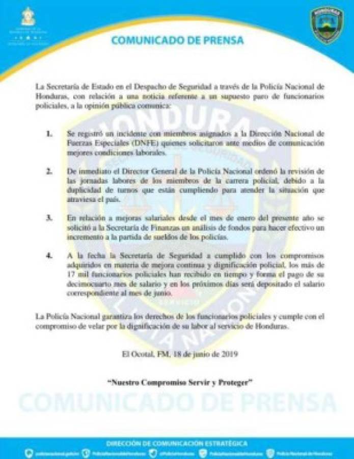 Policías Tigres siguen de 'brazos caídos', mientras Secretaría de Seguridad pide revisar salarios