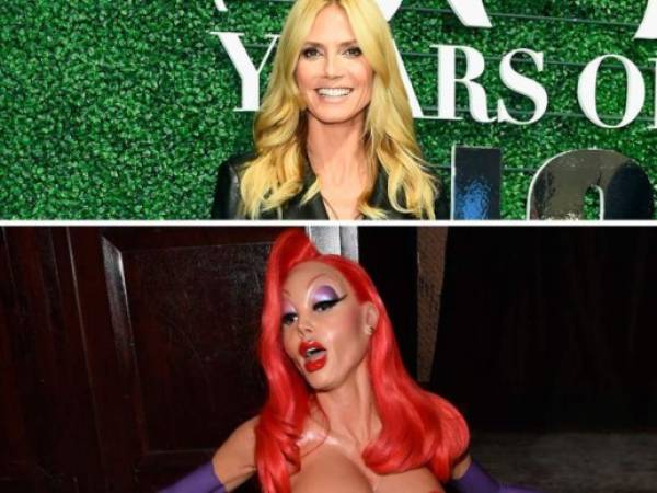 La modelo Heidi Klum se convirtió en Jessica Rabbit.