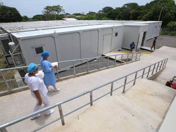 En Choluteca se instaló un hospital móvil, pero no fue utililizado para pacientes covid-19 como se tenía planeado.