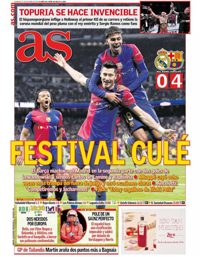 Barcelona humilló a Real Madrid y estas son las portadas de la prensa: “Nueva era”