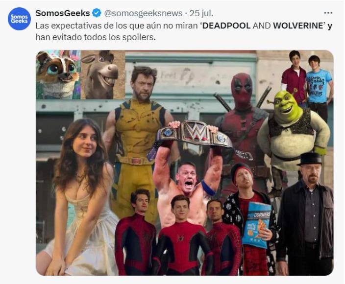 ¿La mejor trilogía? Los divertidos memes del estreno de Deadpool &amp; Wolverine