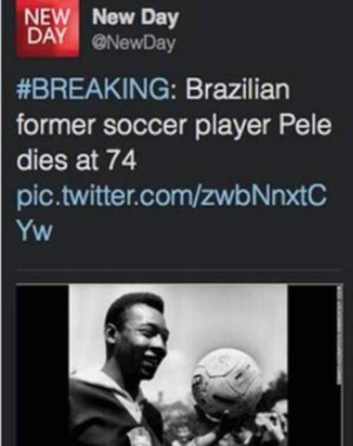 Anuncian en Twitter la muerte de Pelé