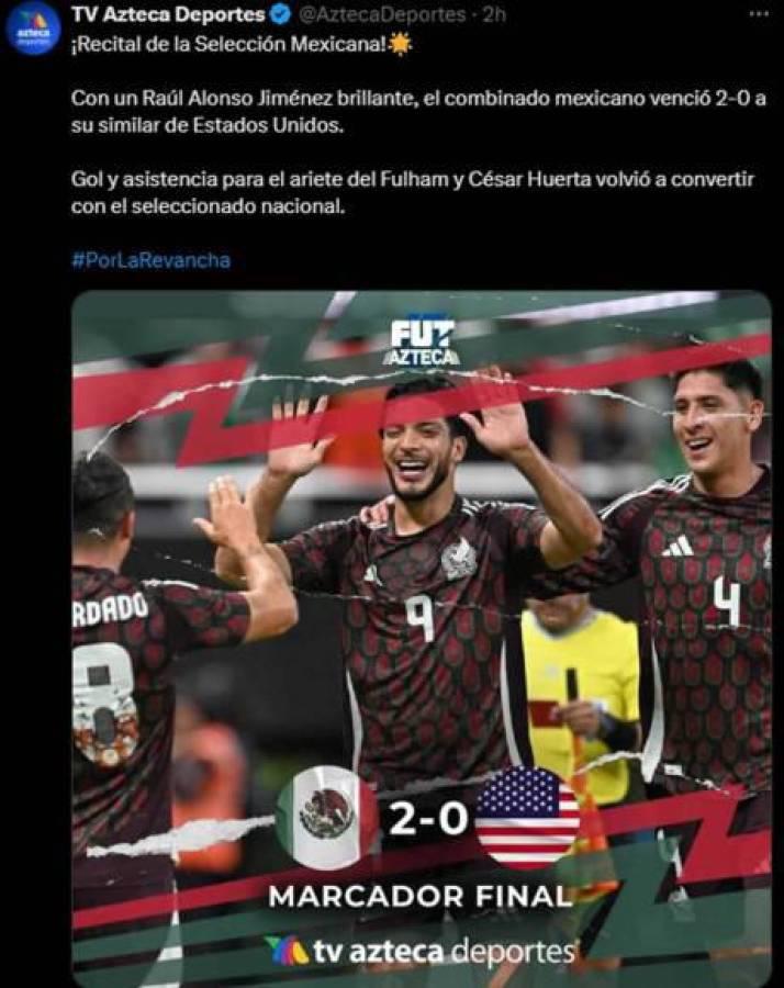 David Faitelson manda dardo tras victoria de México ante USA: “Tiene más fútbol que Honduras”