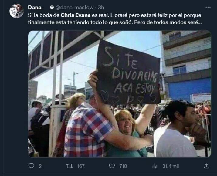 La boda de Chris Evans y Alba Baptista crea ola de memes en las redes sociales