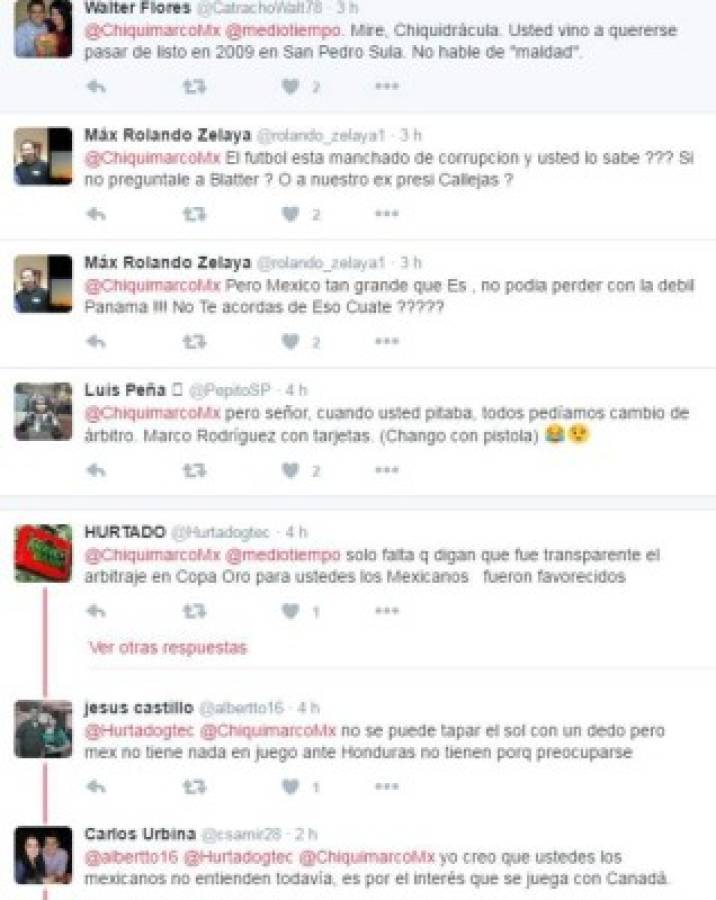 Al menos 35 respuestas obtuvo el tweet del coach internacional, pero se limitó a contestar a más de uno de ellos.