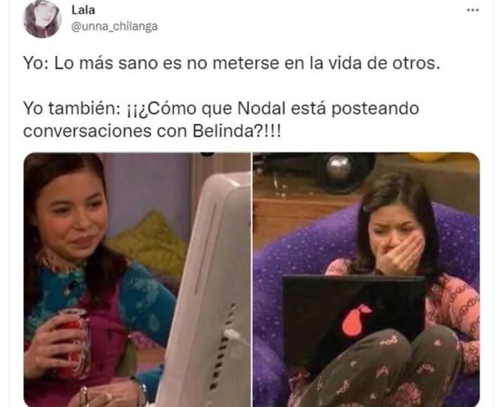 Divertidos memes deja nuevo escándalo de Belinda y Nodal