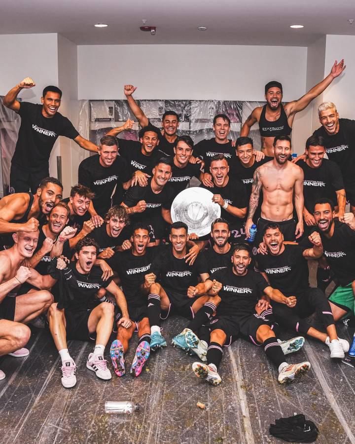 Así celebró el Inter Miami nuevo título; David Ruiz festejó al lado de Messi