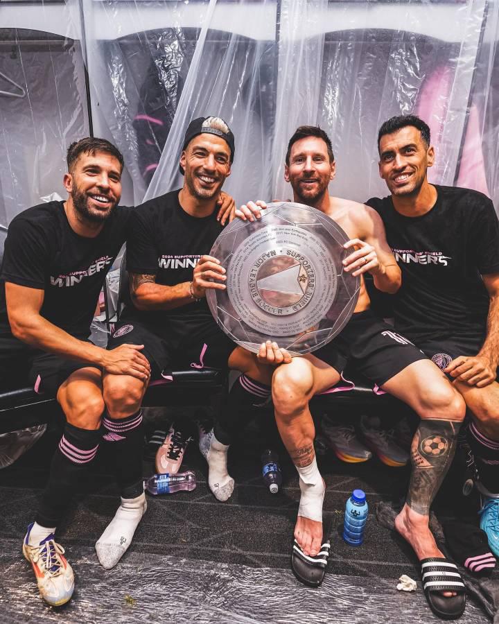 Así celebró el Inter Miami nuevo título; David Ruiz festejó al lado de Messi