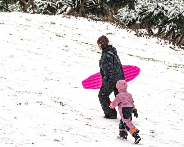 Neoyorquinos viven su primera nevada en los últimos dos años