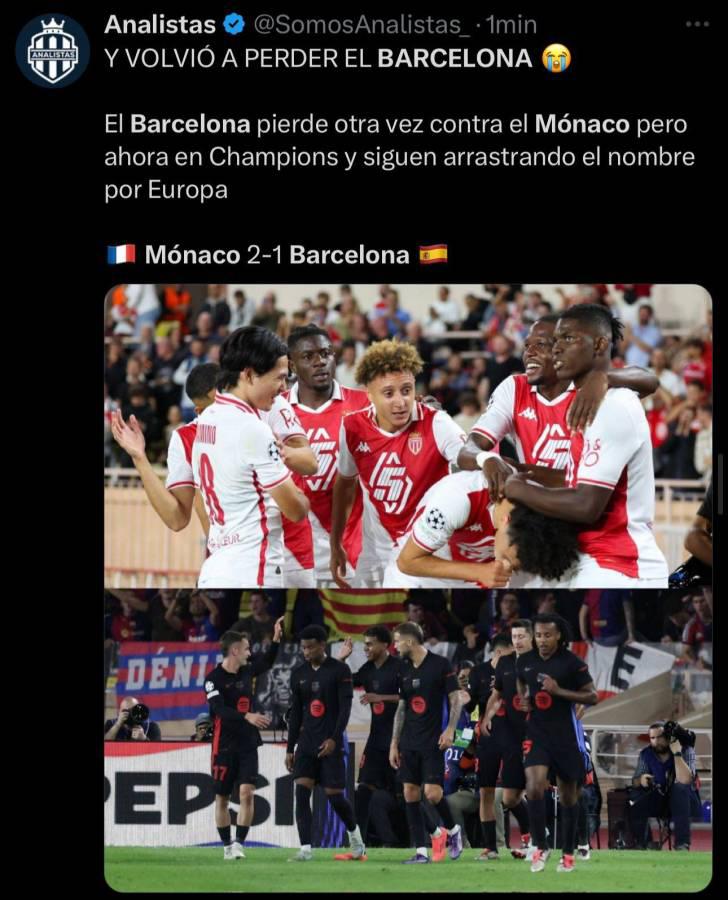 “Miedo en Champions”: así reaccionó la prensa tras derrota de Barcelona ante Mónaco