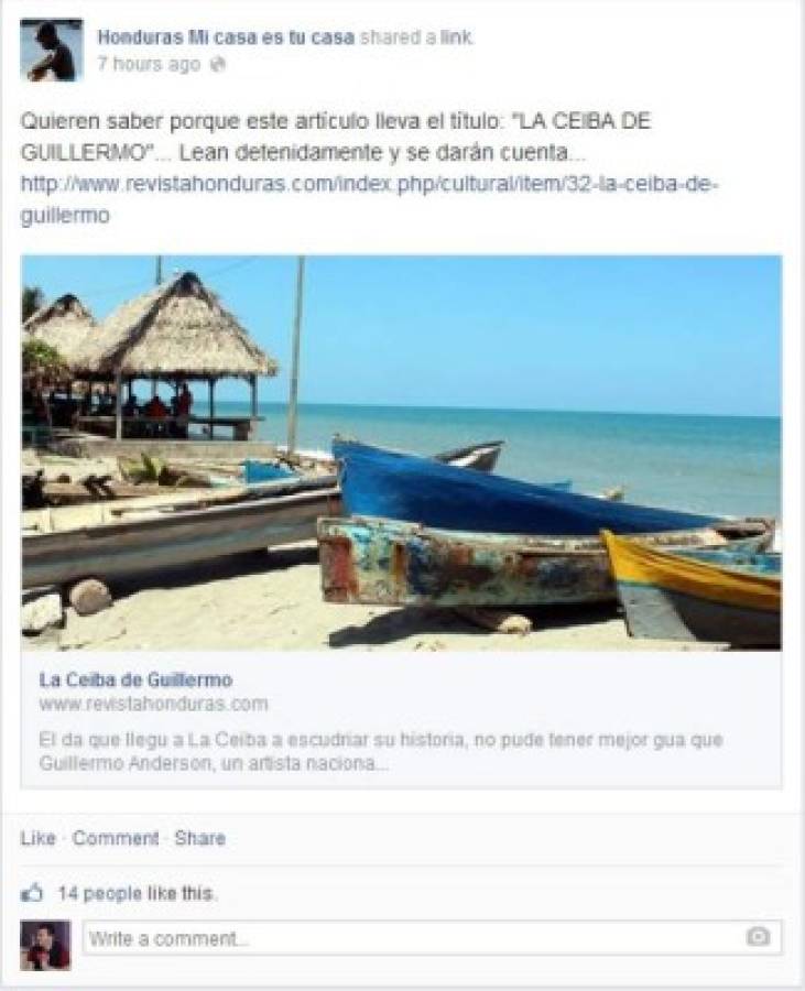 Embajadores de Honduras en Facebook