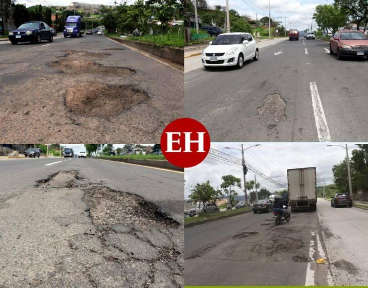 Los baches del anillo periférico, una pesadilla para los capitalinos (Fotos)