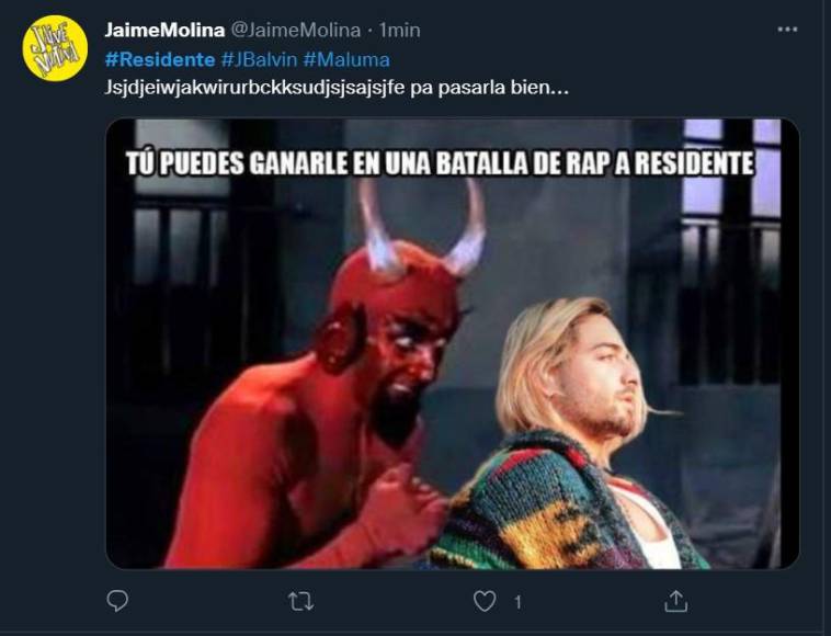 Destrozan con memes a J Balvin tras sesión musical de Residente