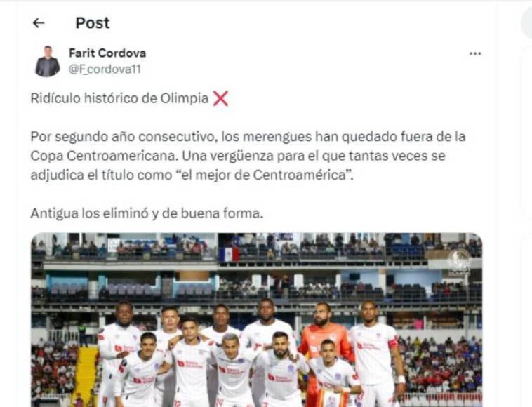 Olimpia eliminado de Copa Centroamericana y estos son los ‘culpables’, según periodistas