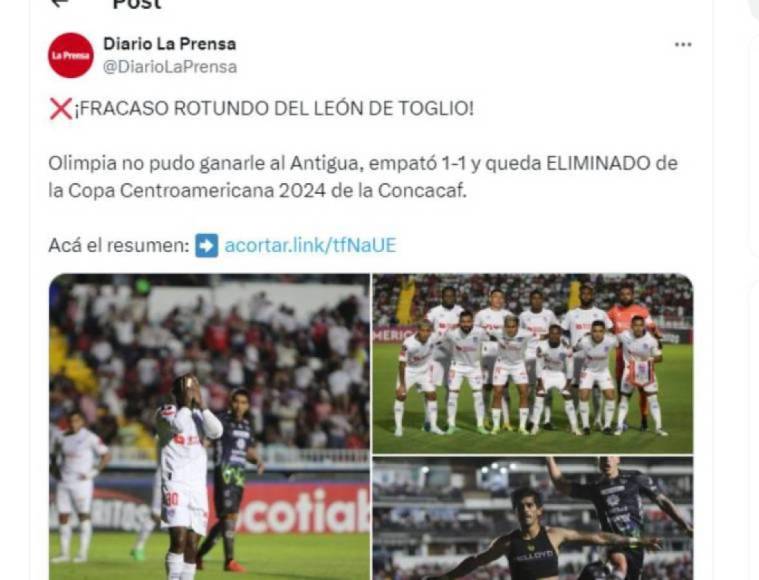 Olimpia eliminado de Copa Centroamericana y estos son los ‘culpables’, según periodistas